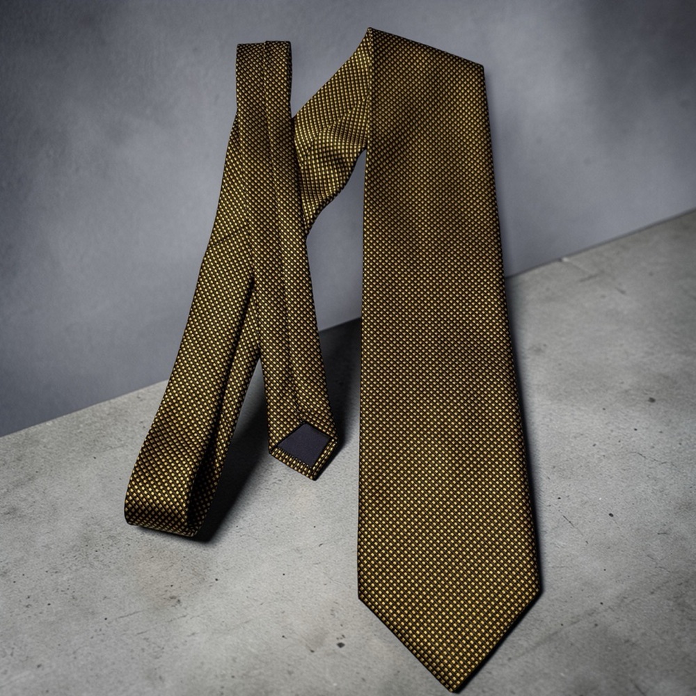 Ermenegildo Zegna Gold and Black Men's Tie